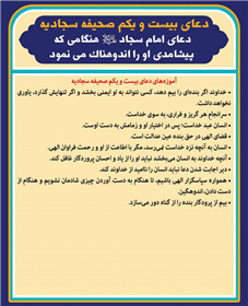 دعاى امام سجاد علیه السلام هنگامي كه پيشامدى او را اندوهناك می‌ نمود